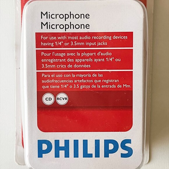 Philips Dynamic Cable Karaoke Microphone NIB - Picture 4 of 4